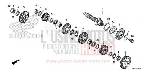 BOITE DE VITESSES (NC700SD) (ARBRE INTERMEDIAIRE) NC700SDD de 2013